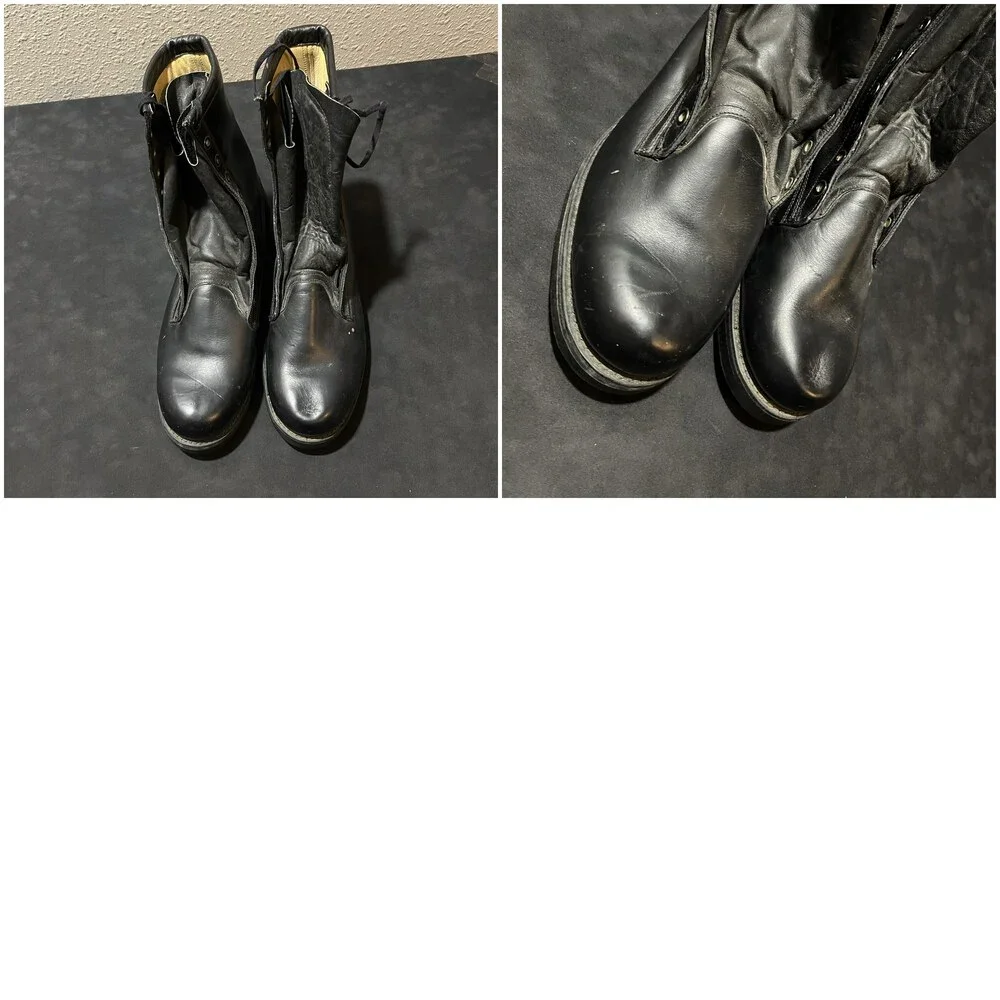 Vintage Chippewa Boots USAF Combat 1950s Air Force Base Leather Engineer Size 9
